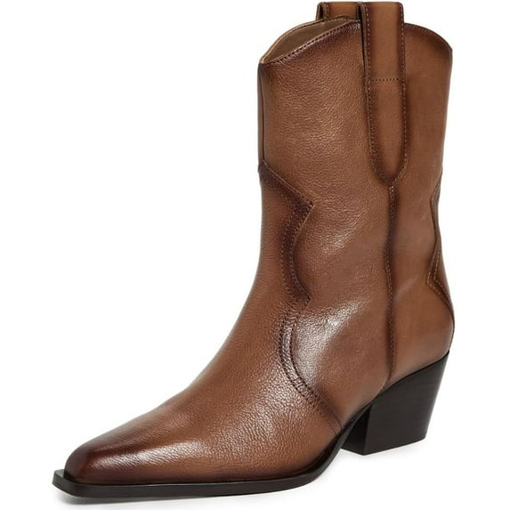 Free People Fw Cat Nap Cowboy Boot Saddle Leather 8.5