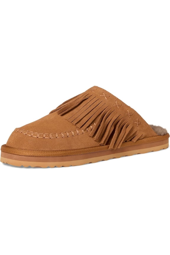 Fw Fallon Fringe Mule Toffee Suede 6