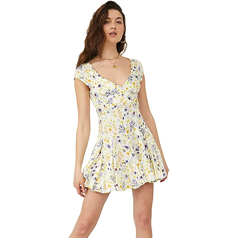 Free people 2024 floral wrap dress