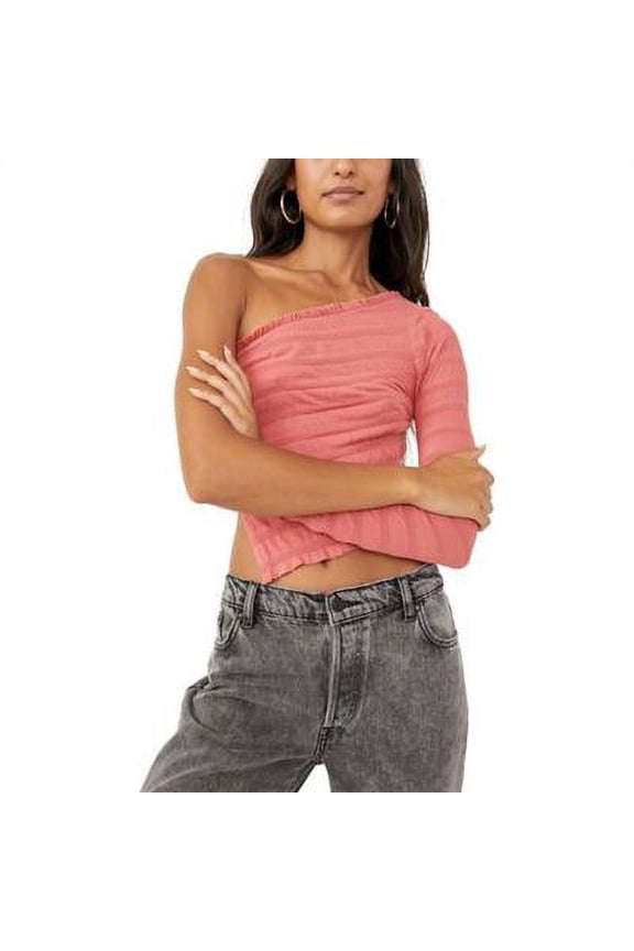 Jasmine One Shoulder Top In Red Clover - S