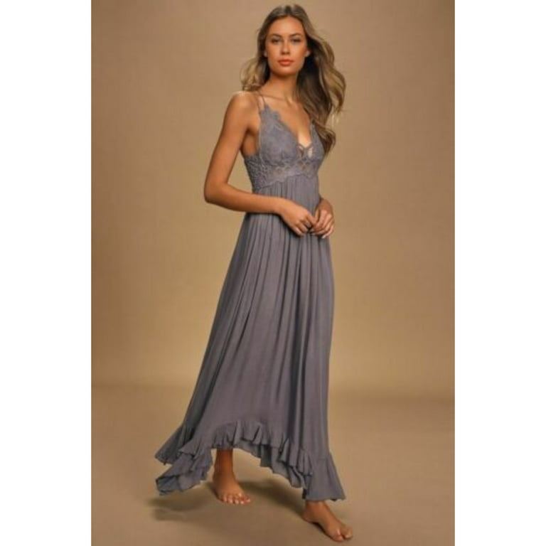 Free People Adella LACE Slip Dress : : Clothing, Shoes &  Accessories