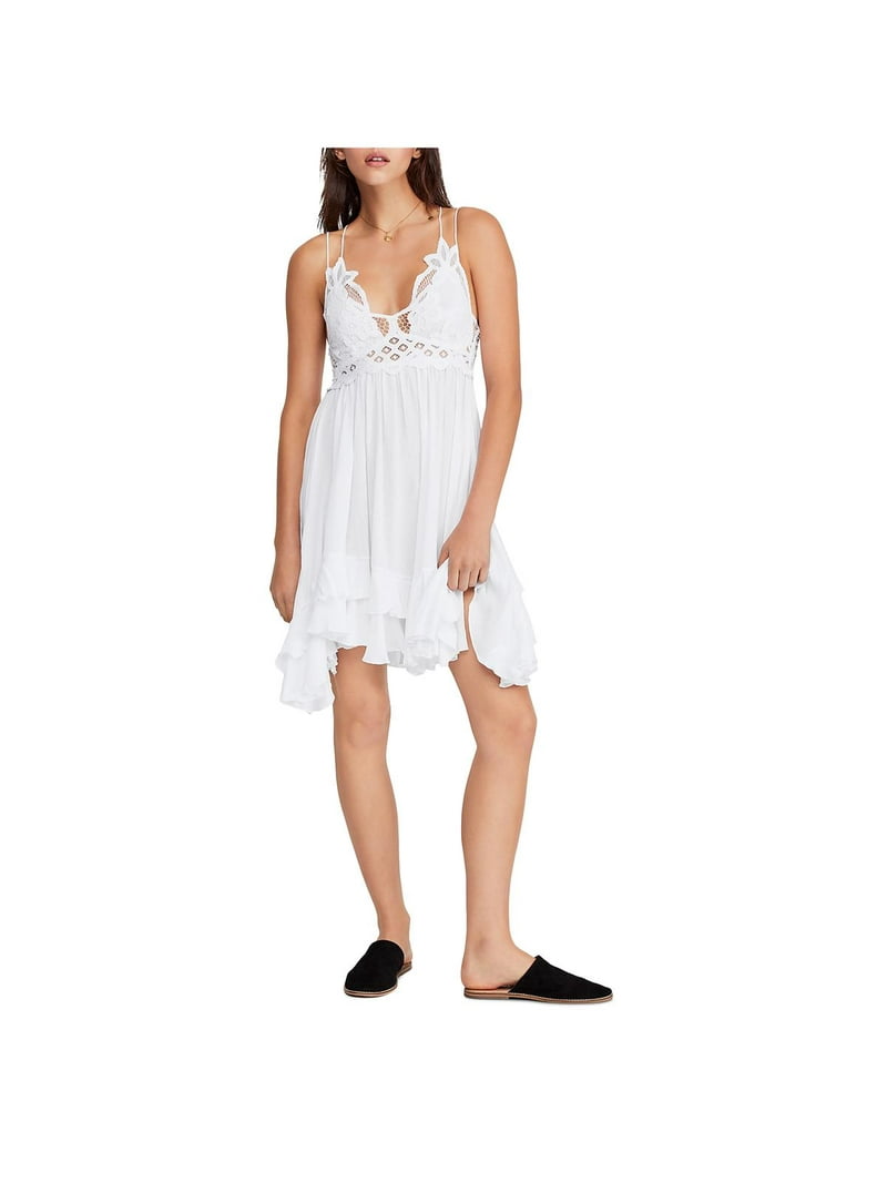free people polka dot lace dress Intimately Free People White Lace and Polka Dot Mesh Voluminous Full L –  The Thrifty Hippy