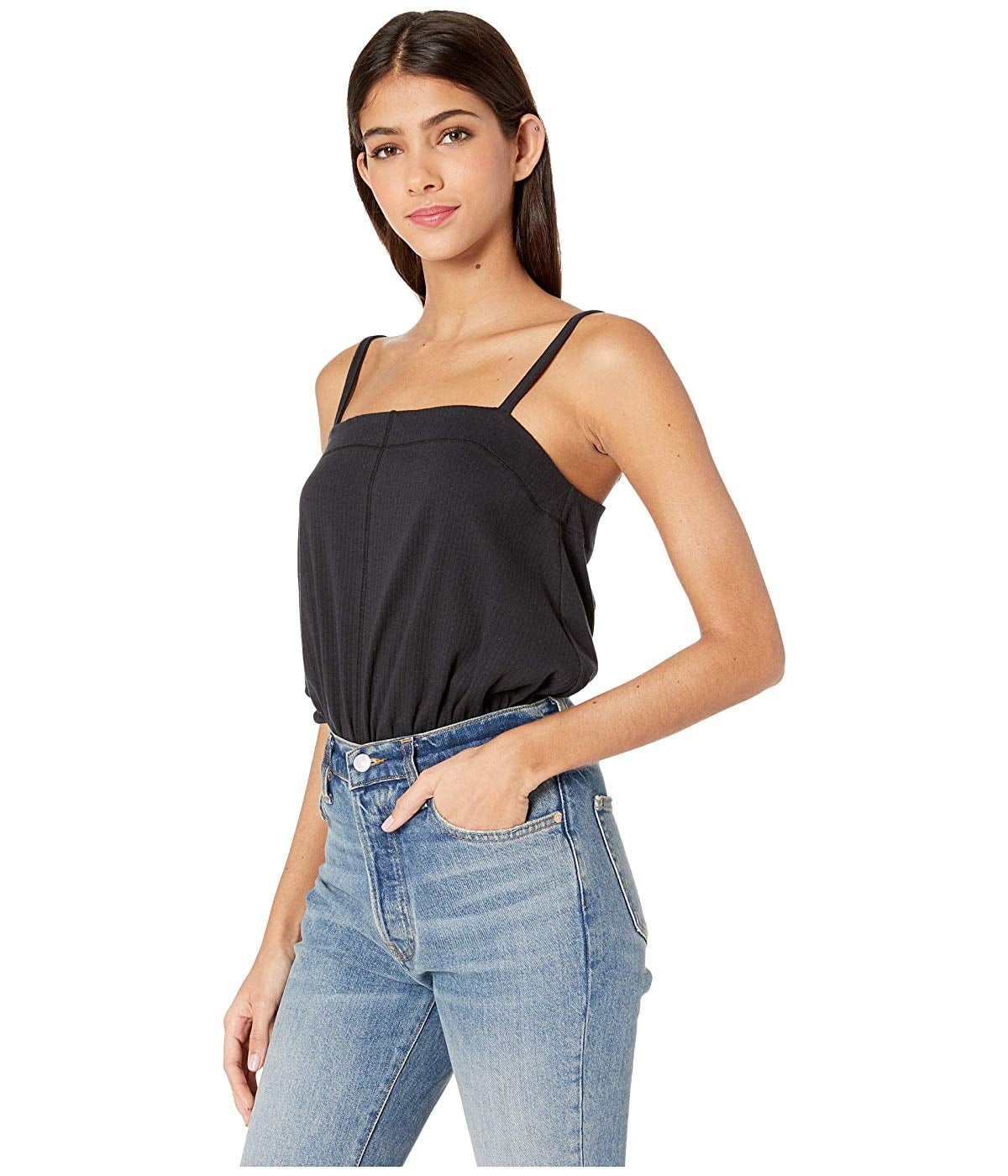 Free People Marissa Bodysuit Black - Walmart.com