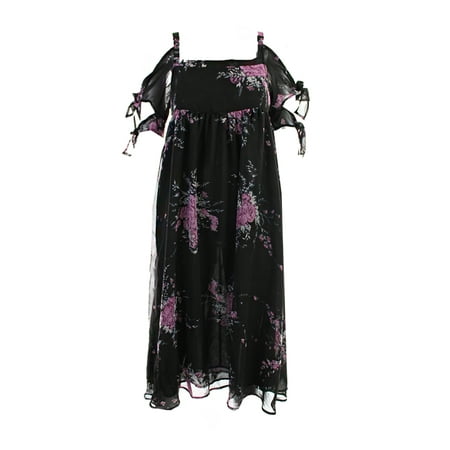 Free People Midnight Spaghetti-Strap Floral-Print Tied To You Dress XS