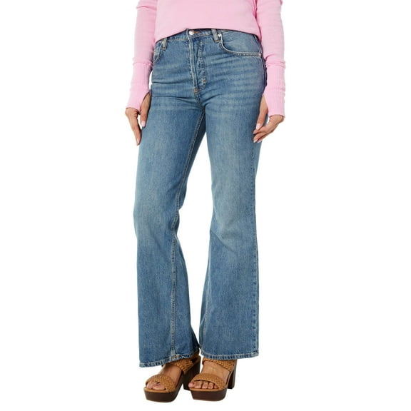 Free People New Dawn Flare Belgrade Blue No Des 25