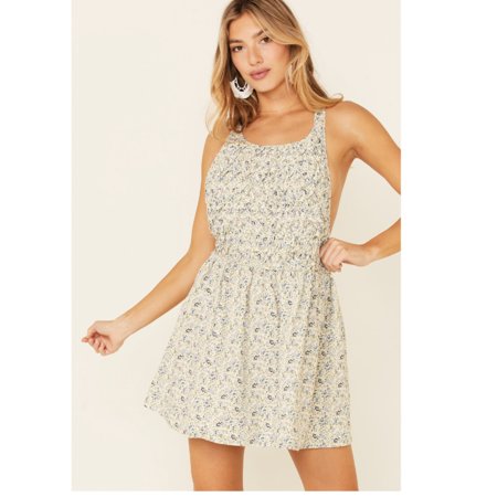 Free People Petunia Mini Dress, Choose Sz/Color: L/Tea Combo