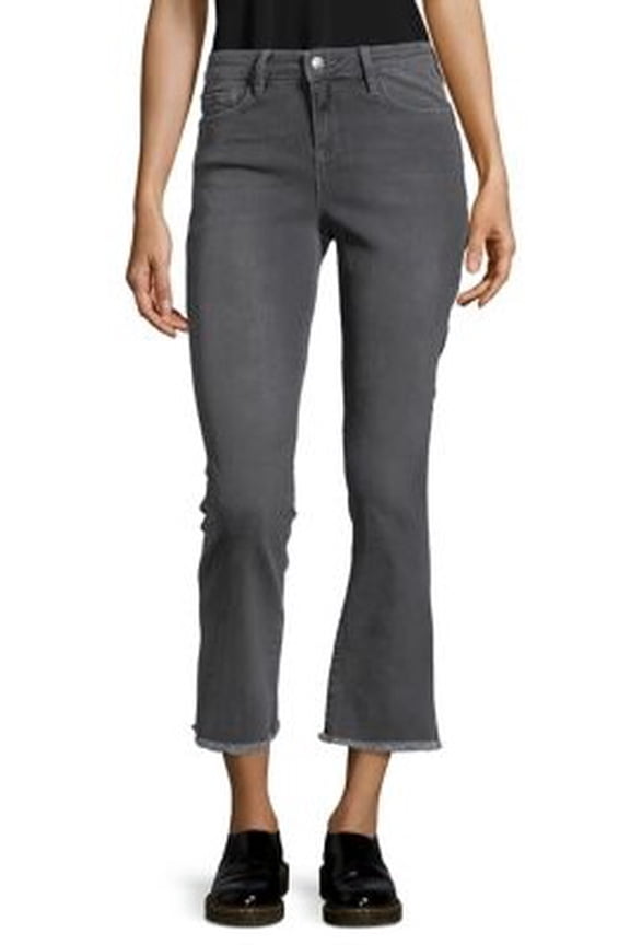 | Straight Leg Cropped Jeans | Black