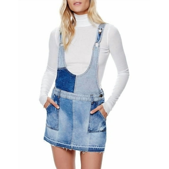 Free People The Patchwork Jumper Light Denim 12