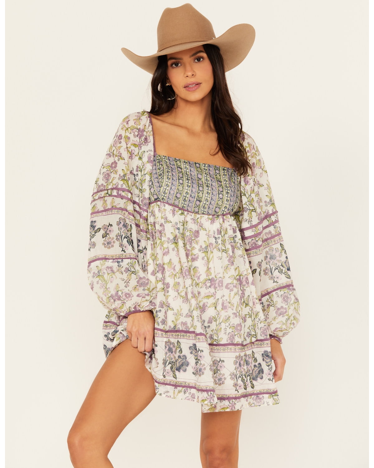 Free People Women's Border Endless Afternoon Long Sleeves Mini Dress Ivory  Medium US - Walmart.com