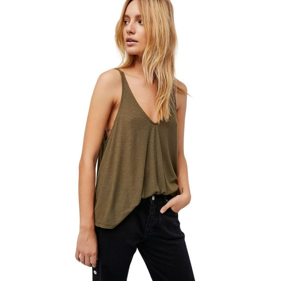 Free People Women's Dani Swing Tank Green Size Large