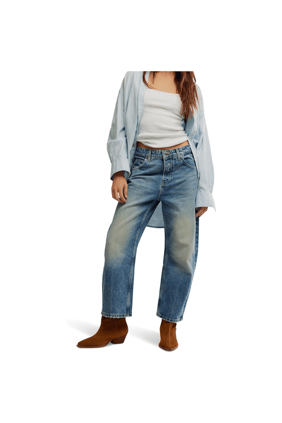 Women's Deep Trance Dropped Boyfriend Jean, Bleached Out, 26