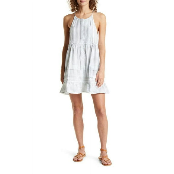 Free People Women's Desert Days Stripe Minidress Blue Size Small