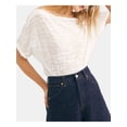 thumbnail image 1 of FREE PEOPLE Womens White Dolman Sleeve Boat Neck Top Size: XS, 1 of 2