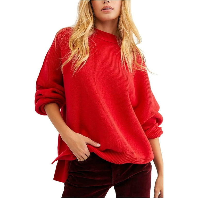 FREE PEOPLE beach red oversized tunic popular