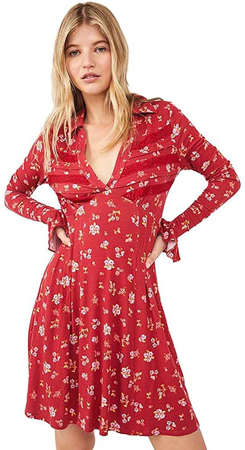 Free people long top sleeve mini dress