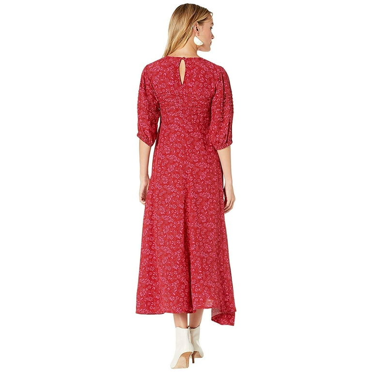 Free people red midi dress deals