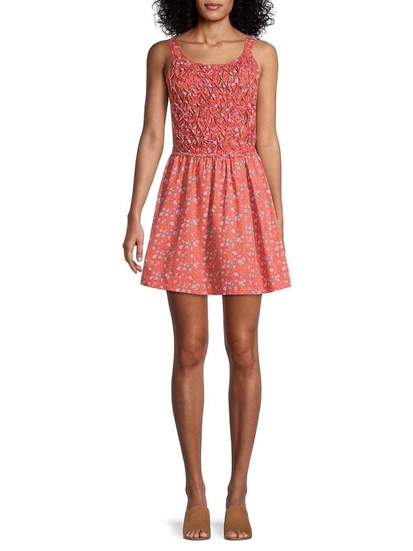 knee length dresses for ladies Free People Poppy Combo Petunia Mini Dress – Dolls Kill