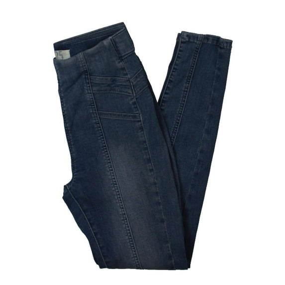 Free People Women's Pocketed Elastic Waist Skinny Jeans Blue Size 25