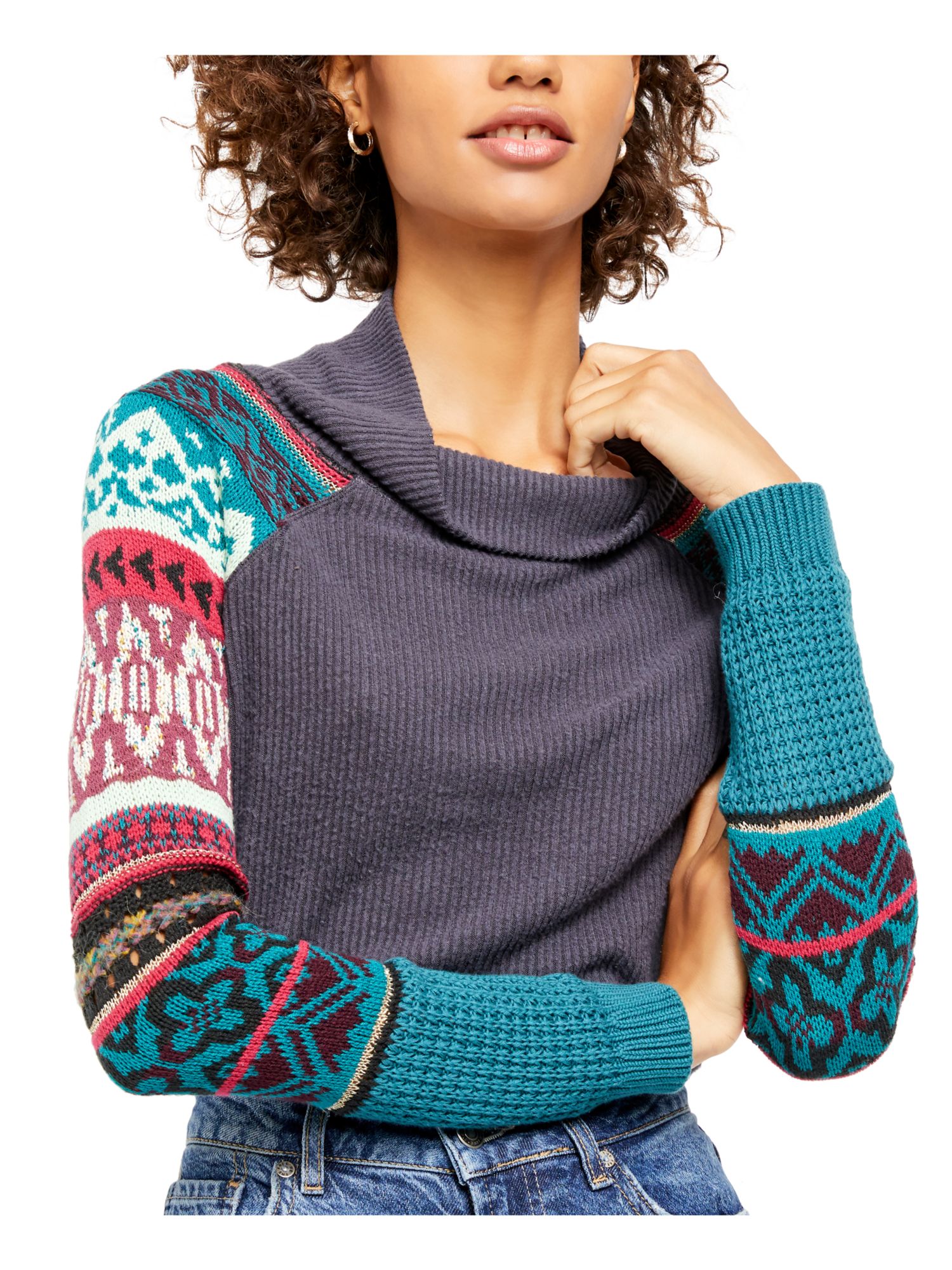 Free People Women's Prism Sweater Purple Size Medium - image 1 of 2