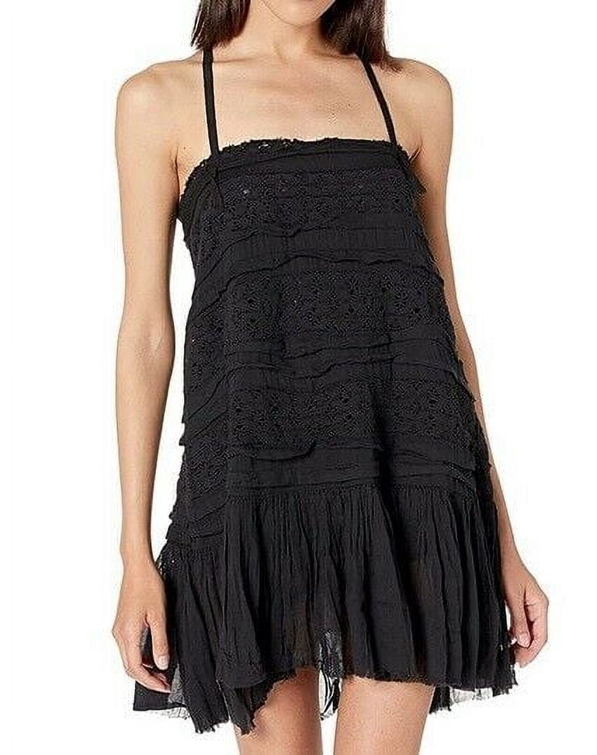 Free People Women's Shailee Lace Sleeveless Slip Swing Dress Black S, $98  NWT - Walmart.com