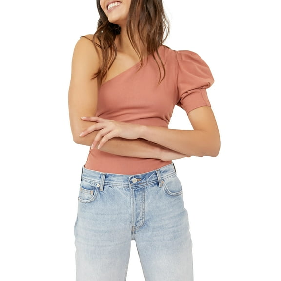 Free People Women's Somethin Bout You Thong Bodysuit, Honey Eyed, Black, XS