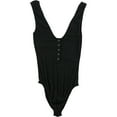 thumbnail image 1 of Free People Women's Tank Me Out Tank Bodysuit, Black, Small, 1 of 3