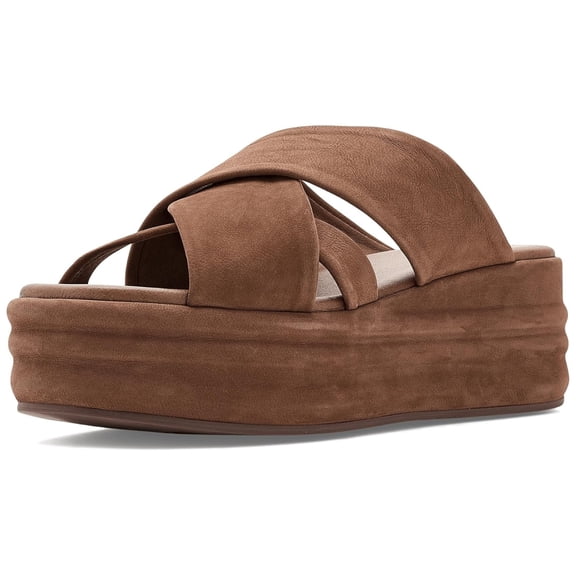 Free People Women's Wanderbay Platform Sandals, Latte, 6