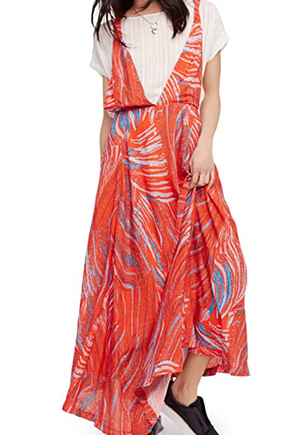 open lace back dress Free People Women's Bluebell Maxi, Cherry Combo, L at Amazon Women's  Clothing store