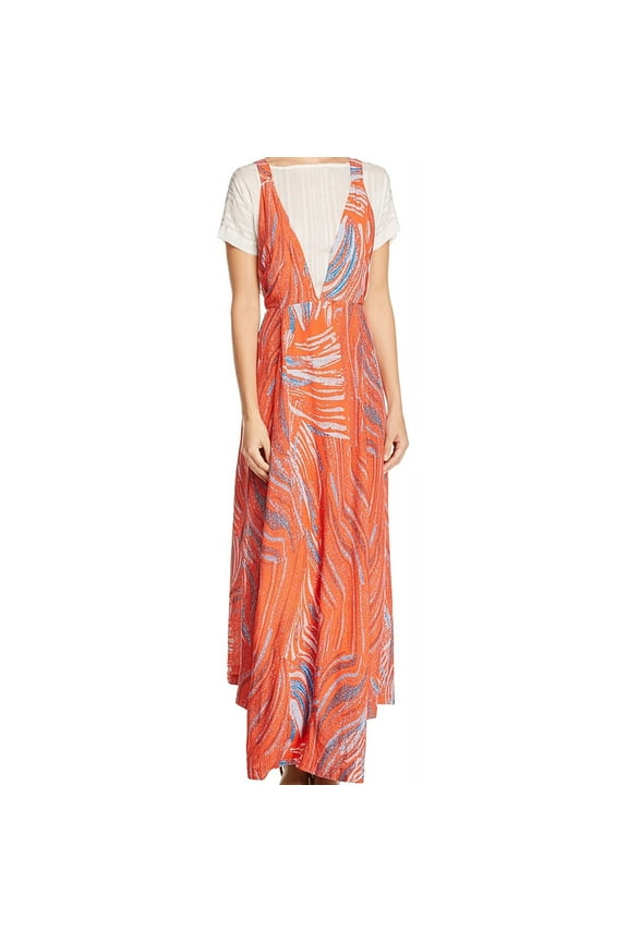 Womens A Thousand Kisses Maxi Dress, Orange, X-Small