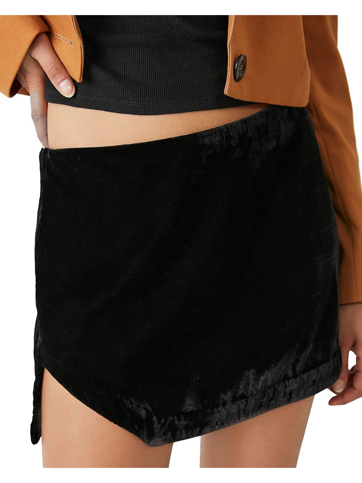 Free People Womens Annalise Velvet Short Mini Skirt Walmart