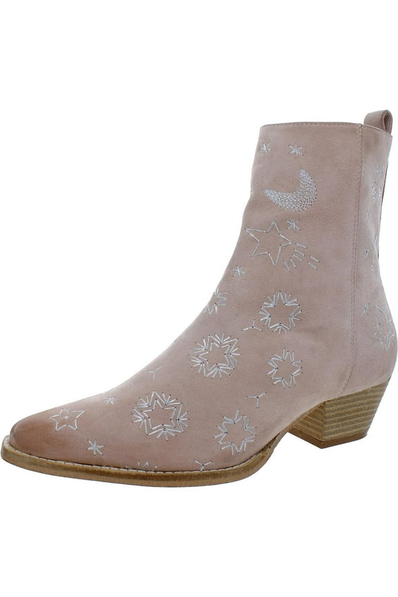 Womens Bowers Suede Cowboy, Western Boots Pink 38.5 Medium (B,M)