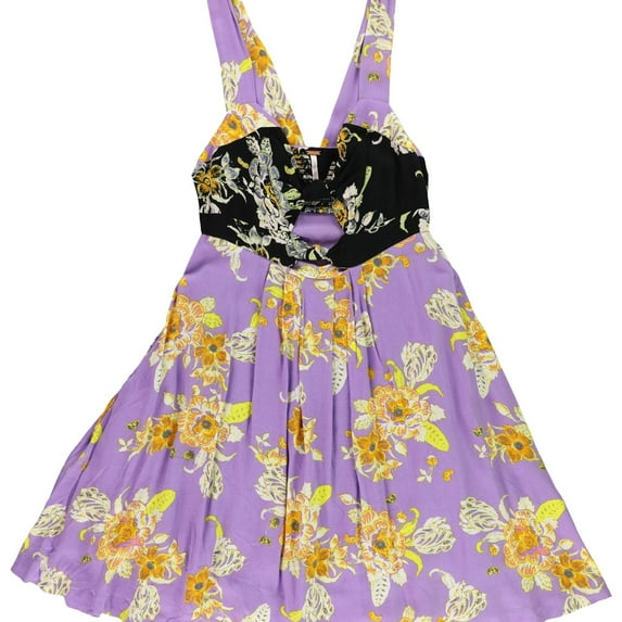 Free People Womens Baby It's You A-line Dress, Purple, X-Small
