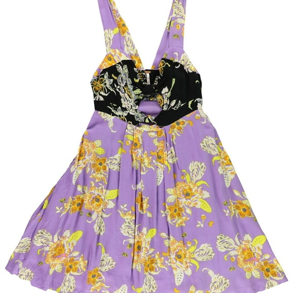 Free People Womens Baby It's You A-line Dress, Purple, X-Small