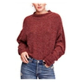 Free People Womens BFF Pullover Sweater Orange Large Walmart