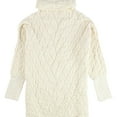 thumbnail image 1 of Free People Womens Cable Knit Sweater Dress, Off-White, X-Small, 1 of 2