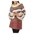 thumbnail image 1 of Free People Womens Check Me Out Printed Knit Turtleneck Sweater, 1 of 2