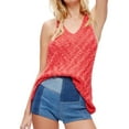 thumbnail image 1 of Free People Womens Chevron Tank Top Knit Sweater, Red, X-Small, 1 of 1