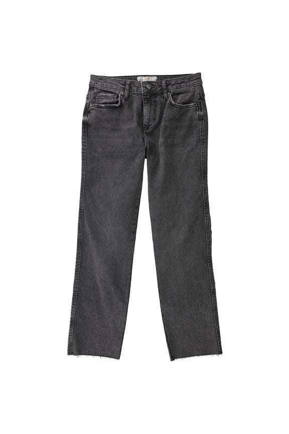 Womens Clean Girlfriend Straight Leg Jeans, Black, 31