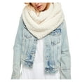 thumbnail image 1 of Free People Womens Cloud Nine Faux Fur Double Loop Infinity Scarf Ivory O/S, 1 of 3