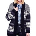 thumbnail image 1 of Free People Womens Cozy Cabin Cardigan Sweater, Black, Small, 1 of 4
