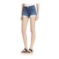 thumbnail image 1 of Free People Womens Daisy Chain Lace Casual Denim Shorts, Blue, 25, 1 of 2