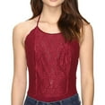 thumbnail image 1 of Free People Womens Dance Around Bodysuit Jumpsuit Pajama, Red, X-Small, 1 of 1