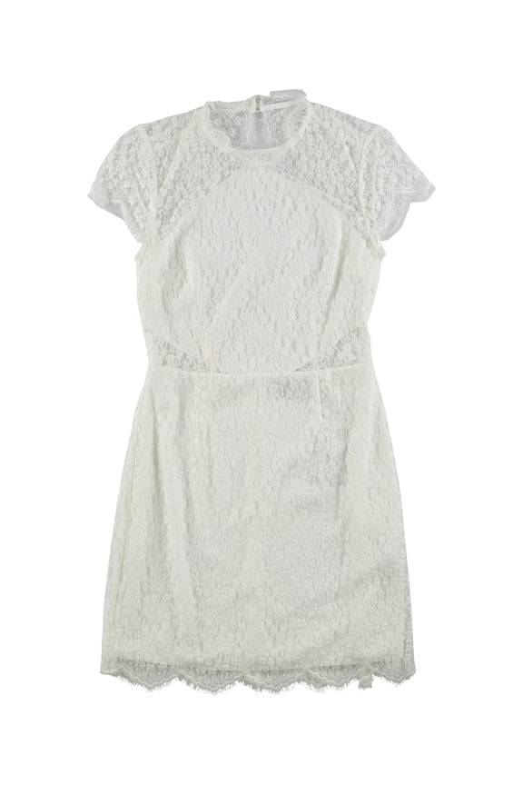 Womens Daydream Lace A-line Dress, White, 4