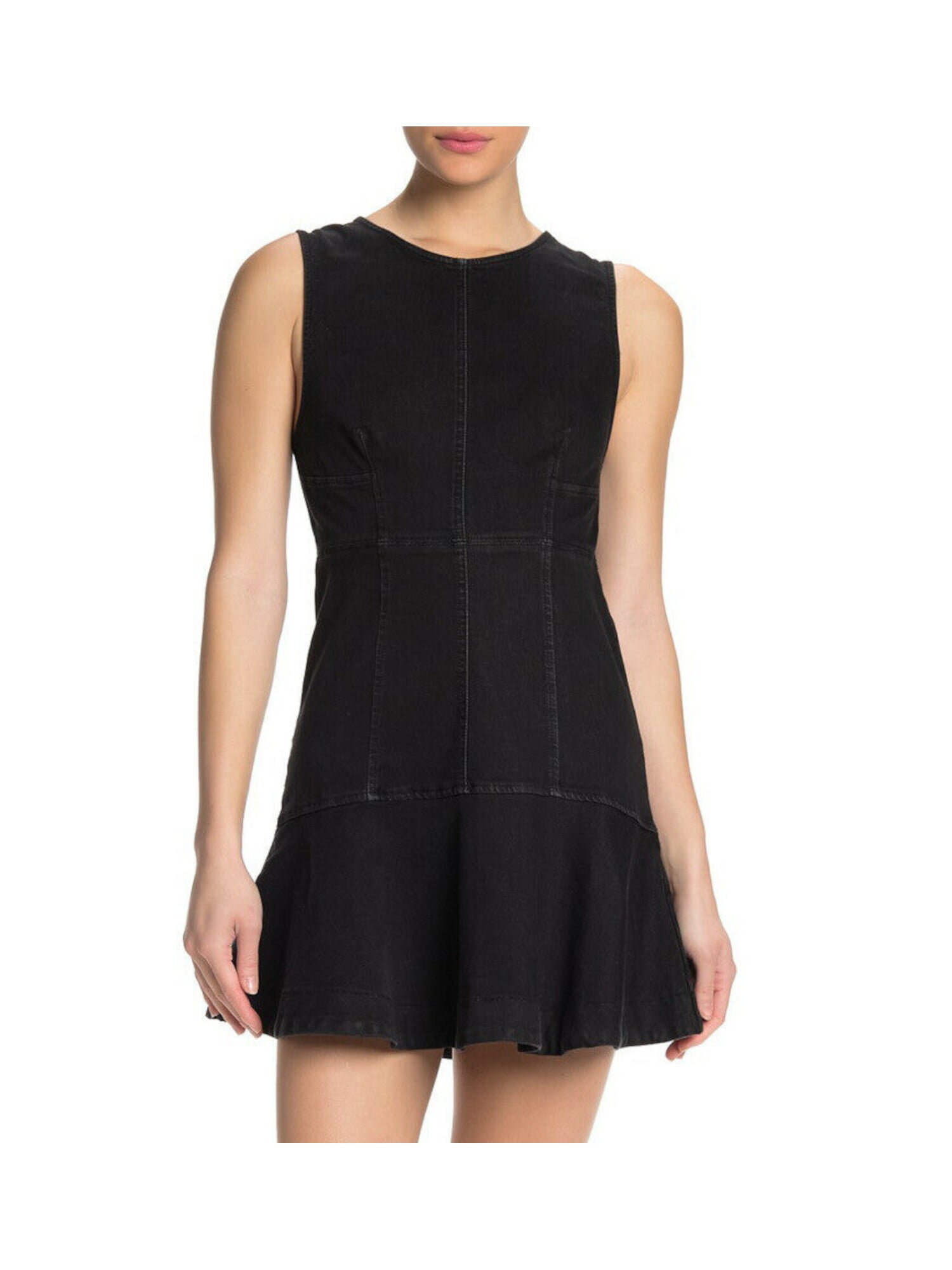 Free People Womens Denim Casual Jumper Dress Black 12 - Walmart.com