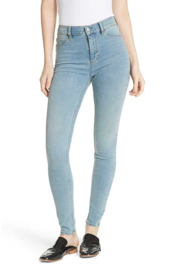 $78 Womens New 1283 Blue Super-Skinny Hi-Waist Jeans 25 WAIST B+B