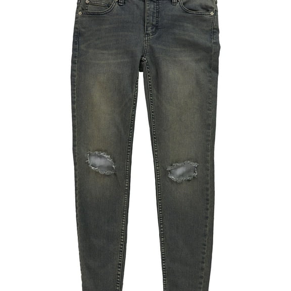 Free People Womens Destroyed Skinny Fit Jeans, Blue, 27