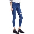 thumbnail image 1 of Free People Womens Distressed Regular Fit Jeans, Blue, 24, 1 of 3