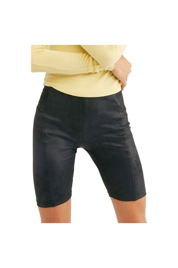 Womens Faux Suede Casual Walking Shorts