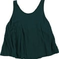 thumbnail image 1 of Free People Womens Fringe Collar Tank Top, Green, X-Small, 1 of 1