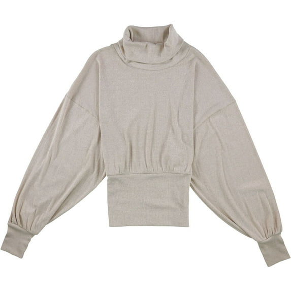 Free People Womens Glam Pullover Sweater, Off-White, X-Small